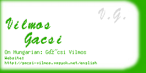 vilmos gacsi business card